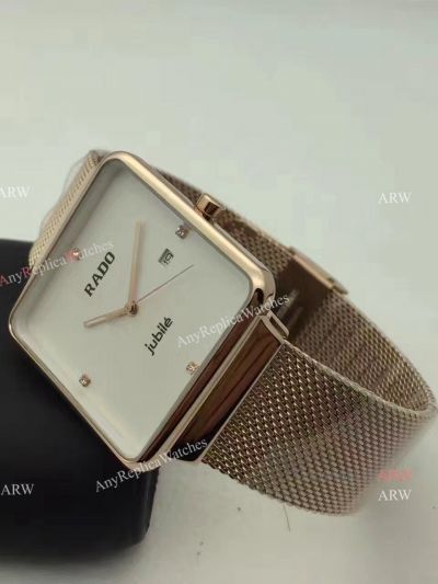 Rado Jubile Copy Wristwatch - Rose Gold White Dial